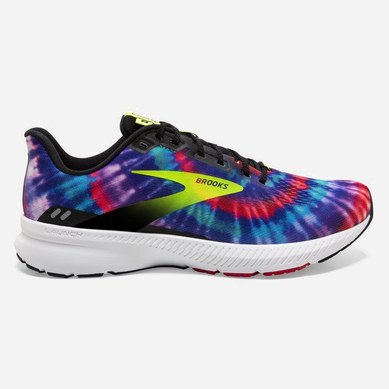 Brooks Launch 8 Israel - Women's Light Cushion Road Running Shoes - Black/Nightlife/GreenYellow/Red